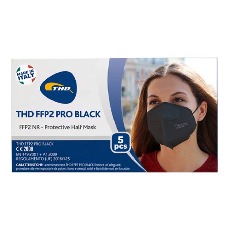 THD MASCHERINA FFP2 PRO BLK 5P